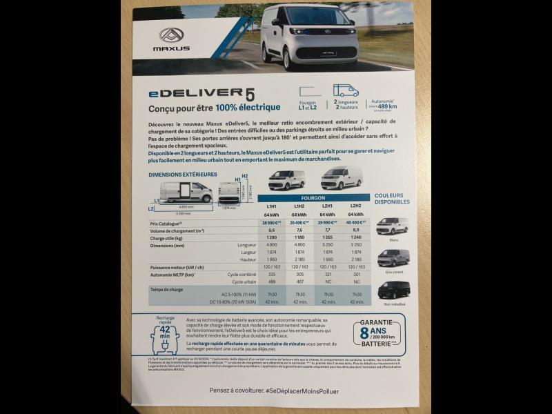 Image MAXUS eDeliver5 Fg e-Deliver5 L1H1 64 kWh
