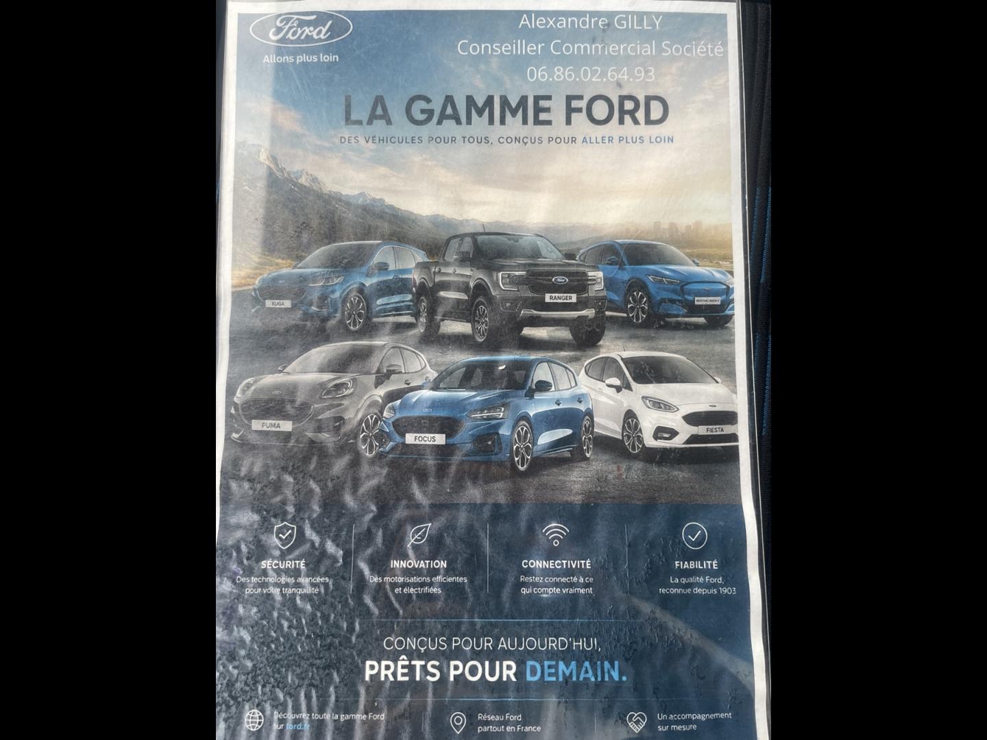 Image FORD Transit Custom Fg 320 L1H1 2.5 Duratec 232ch Hybride rechargeable Sport CVT