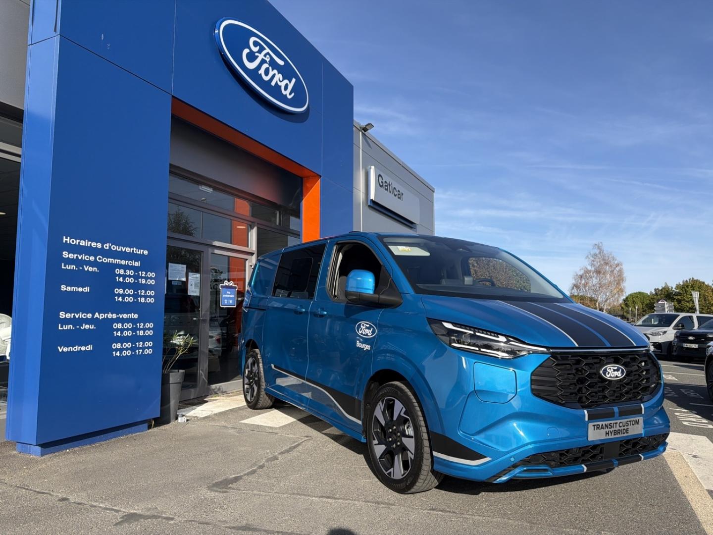 Image FORD Transit Custom Fg 320 L1H1 2.5 Duratec 232ch Hybride recheargeable Cabine Approfondie Sport CVT